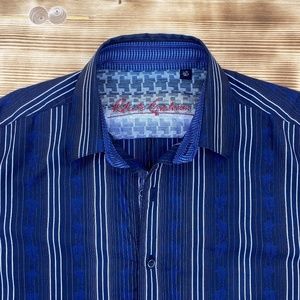 ROBERT GRAHAM Embroidered Flip Cuff Button Down